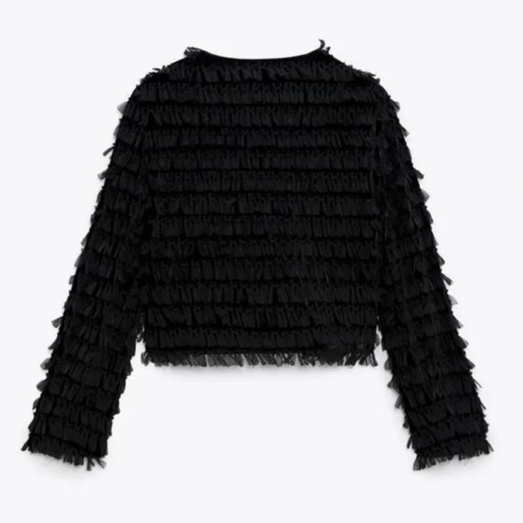 ZARA STRUCTURED CROP JACKET - Picture 5 of 7